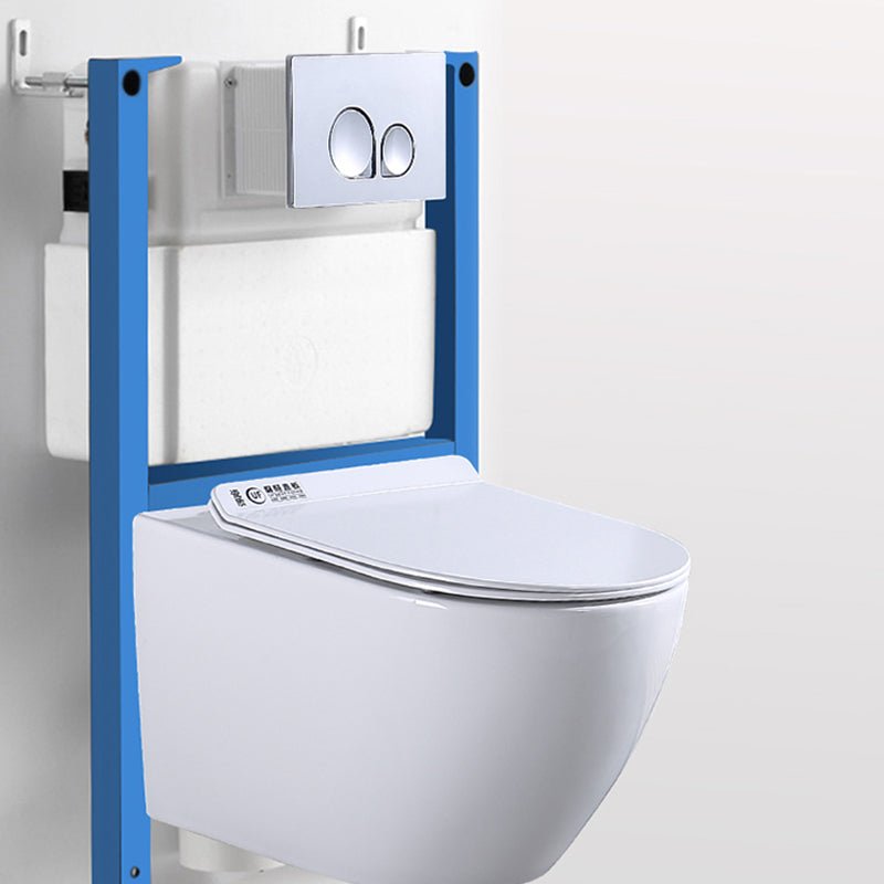 Modern White Ceramic Flush Toilet Wall Hung Urine Toilet with Seat for Bathroom