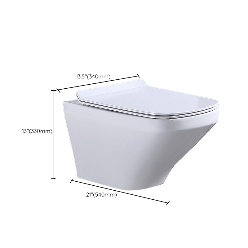 Modern White Ceramic Flush Toilet Wall Hung Urine Toilet with Seat for Bathroom