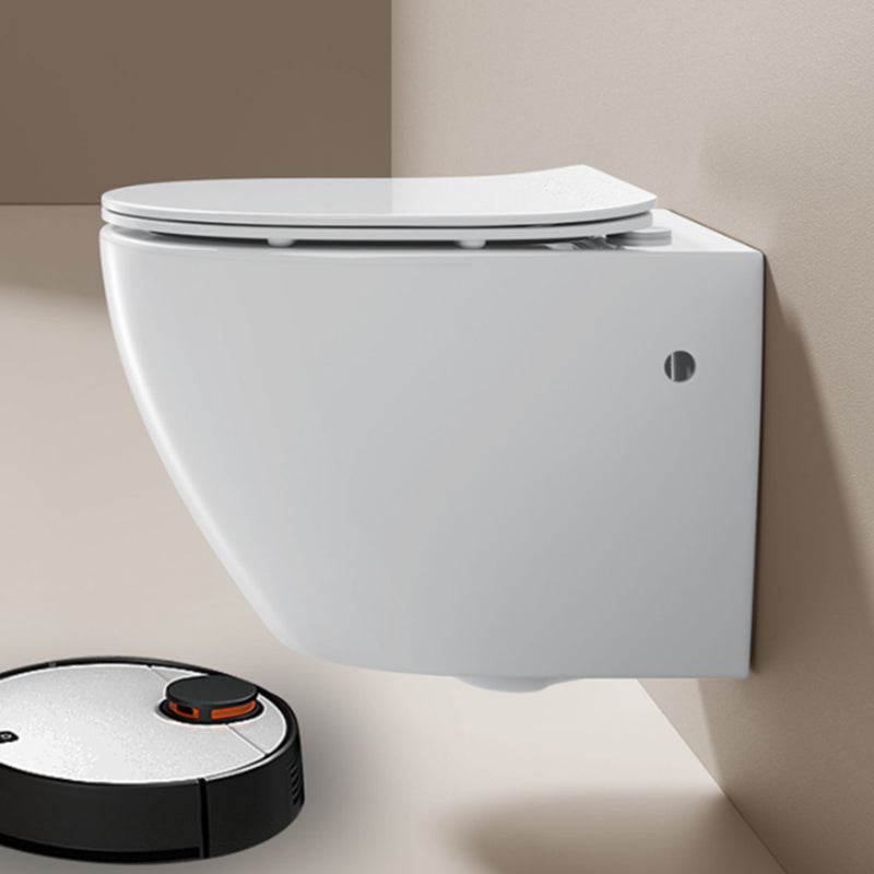 Modern Ceramic Flush Toilet Wall Hung Urine Toilet with Slow Close Seat for Washroom