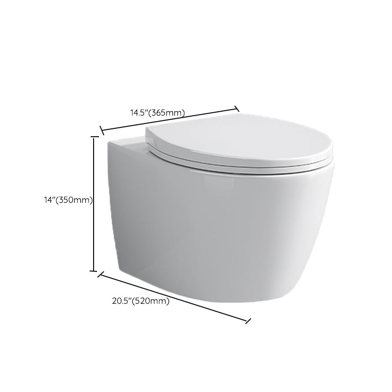 Modern Ceramic Flush Toilet Wall Hung Urine Toilet with Slow Close Seat for Washroom