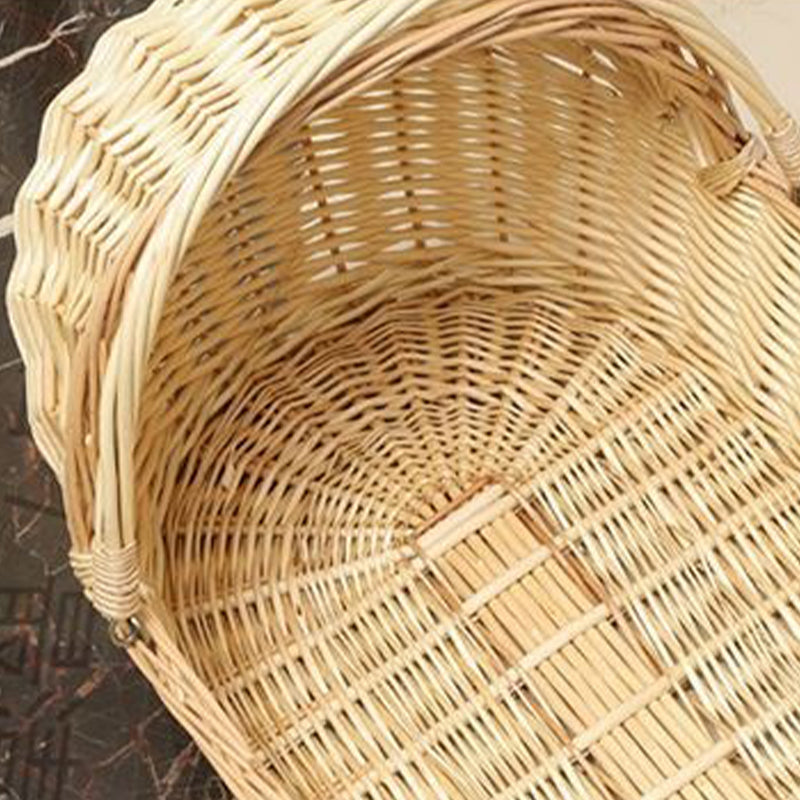 Rattan Oval Bassinet Rocking and Gliding Crib Cradle for Baby