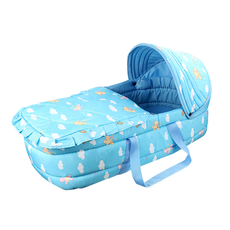 Contemporary Portable Moses Basket Oval Moses Basket with Belt