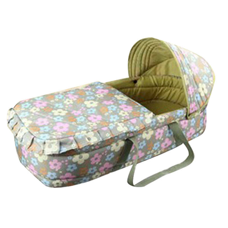 Contemporary Portable Moses Basket Oval Moses Basket with Belt