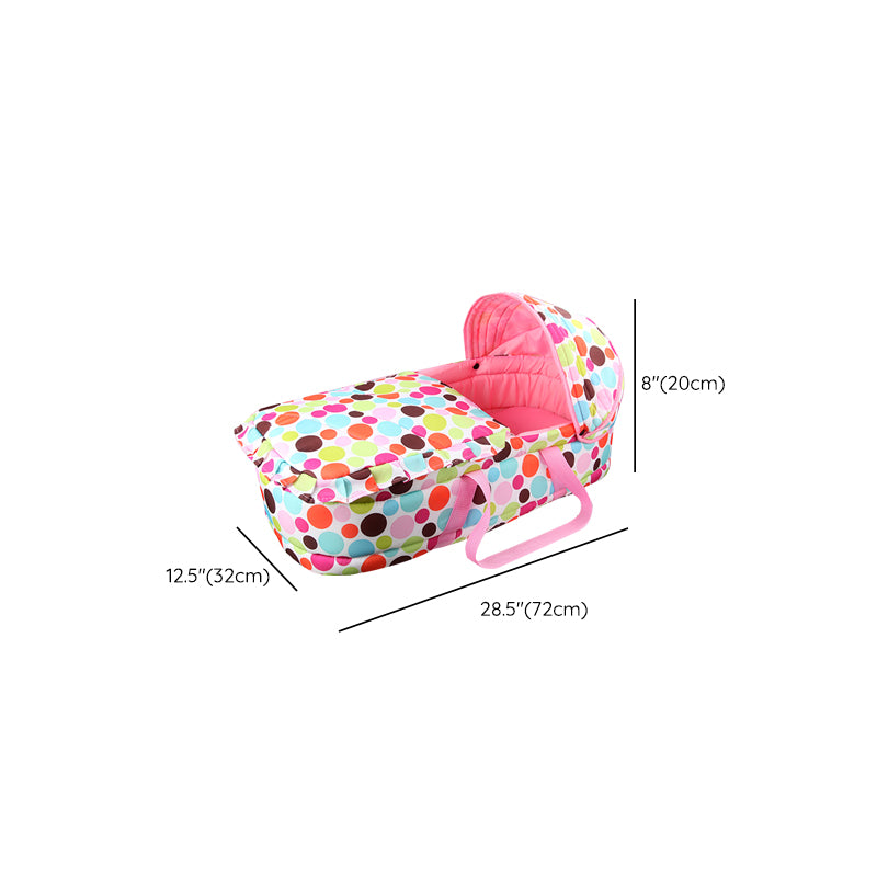 Contemporary Portable Moses Basket Oval Moses Basket with Belt