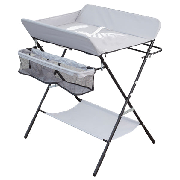 Folding Changing Table Flat Top Changing Table with Safety Rails and Storage