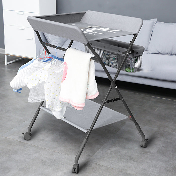 Flat Top Baby Changing Table Folding Changing Table with Safety Rails