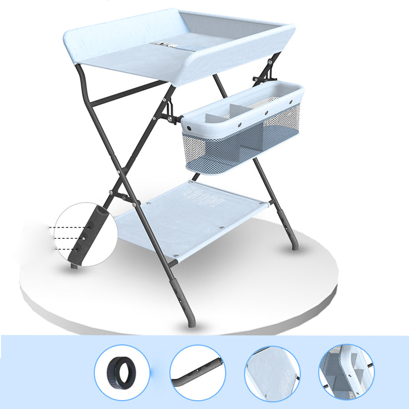 Flat Top Baby Changing Table Folding Changing Table with Safety Rails