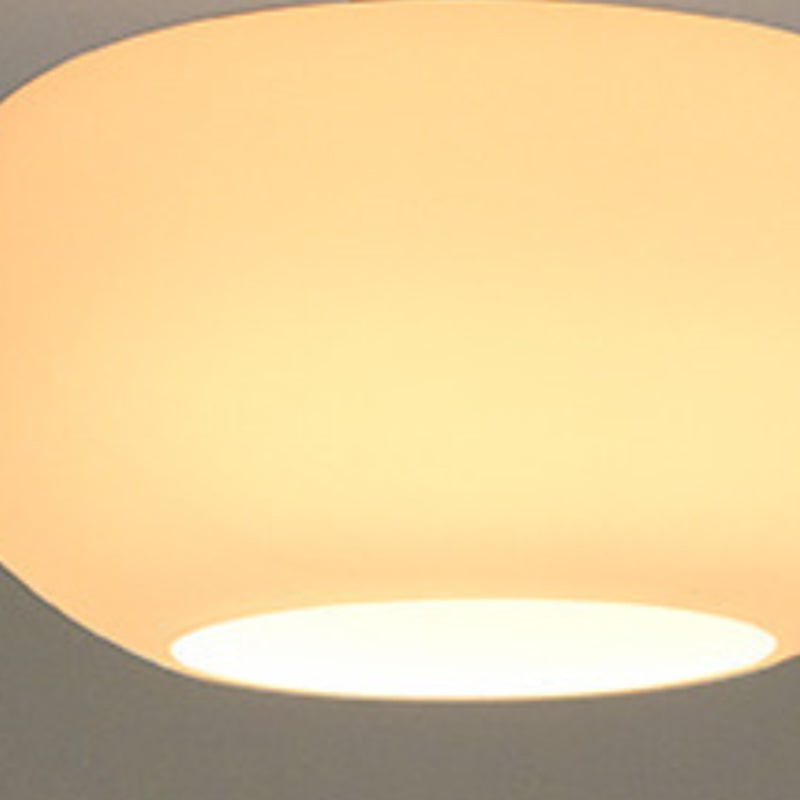 Contemporary Ceiling Light White Glass Shaded Flush Mount Lighting for Foyer