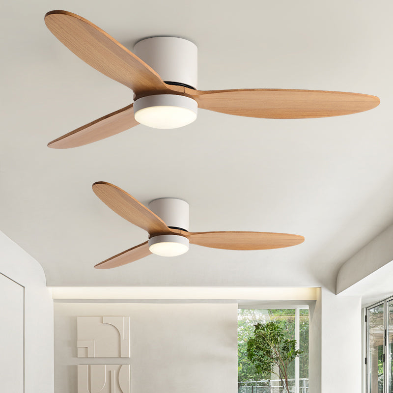 Contemporary LED Ceiling Fan Lamp 3-Blade Fan Lighting for Bedroom