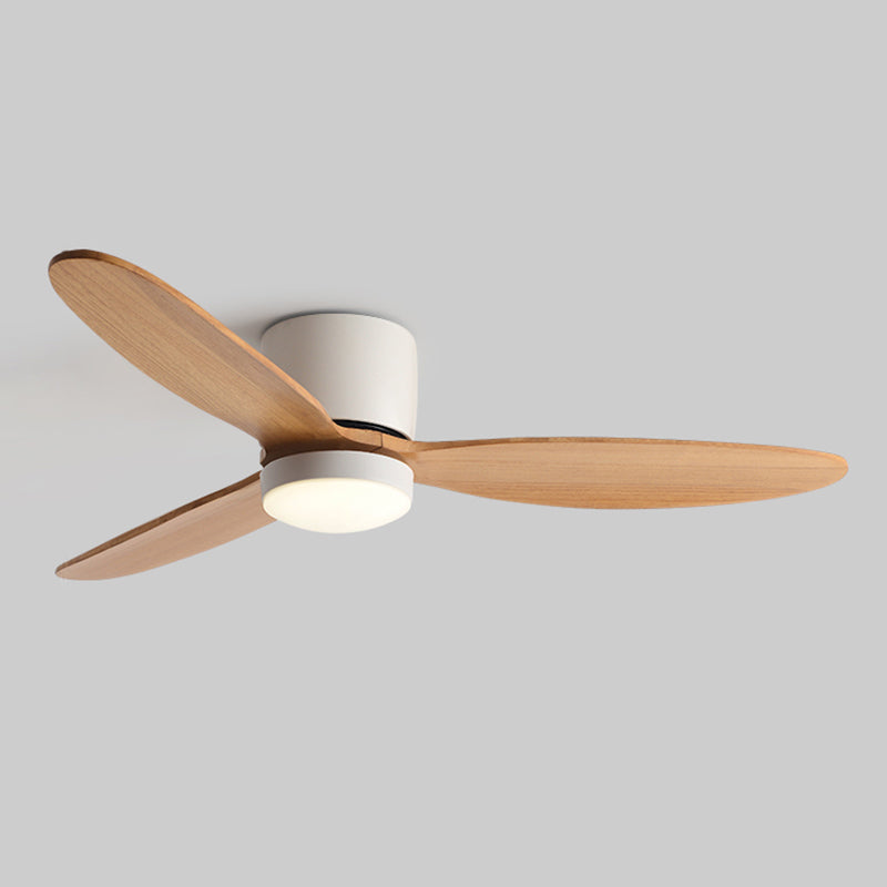 Contemporary LED Ceiling Fan Lamp 3-Blade Fan Lighting for Bedroom