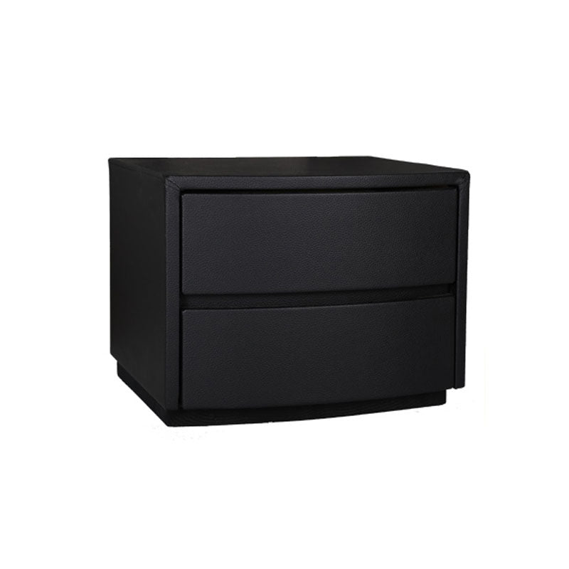 Modern Accent Table Nightstand Leather Bedside Cabinet for Bedroom