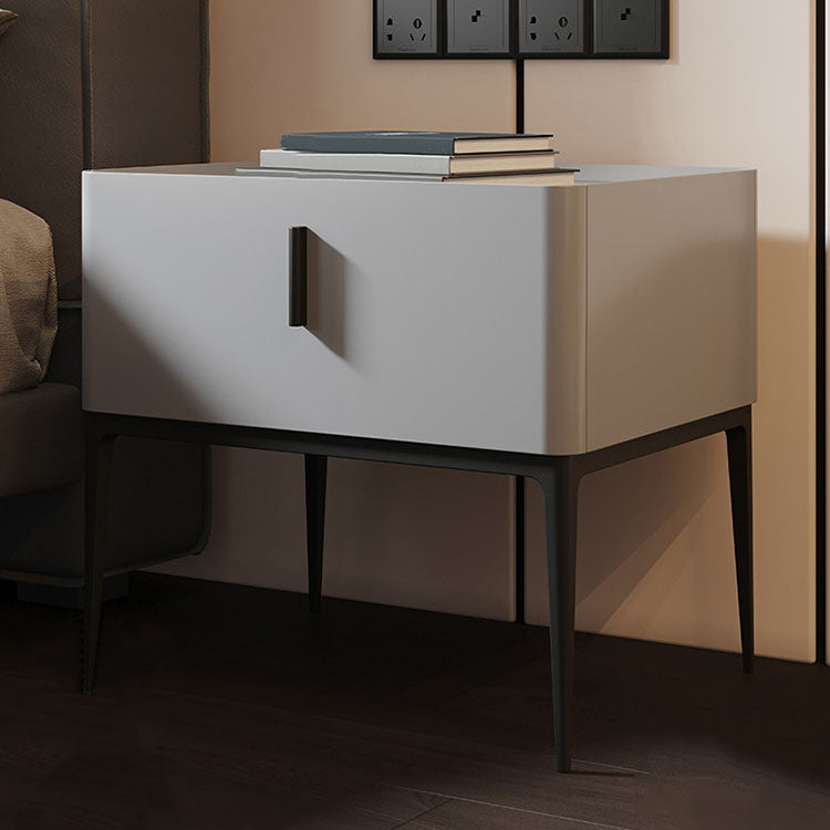 Wooden Accent Table Nightstand Modern Bedside Cabinet with Drawer