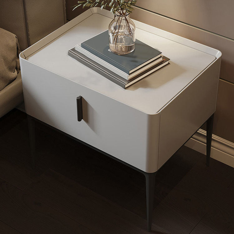 Wooden Accent Table Nightstand Modern Bedside Cabinet with Drawer