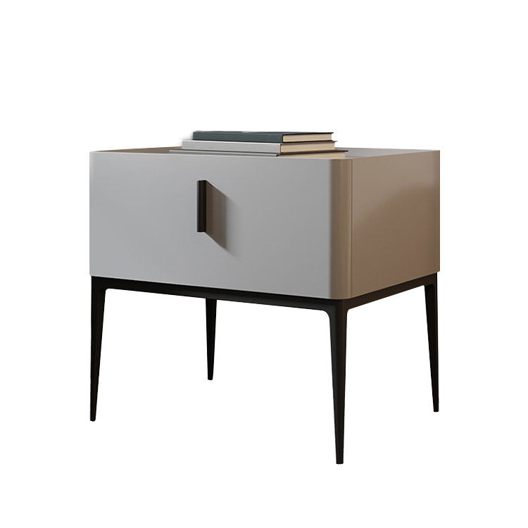 Wooden Accent Table Nightstand Modern Bedside Cabinet with Drawer