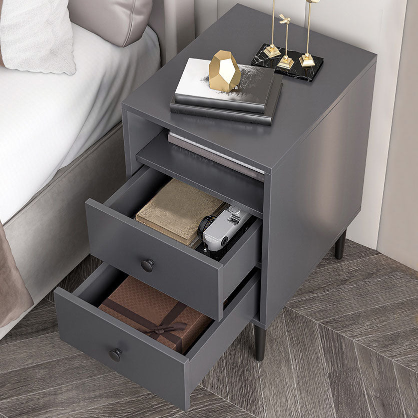 Modern Bed Nightstand Wood Night Table with Drawers for Bedroom