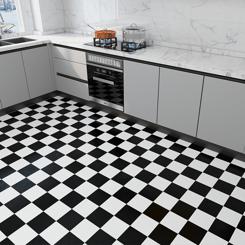 Modern Vinyl Floor Planks Peel and Stick Geometric Printed PVC Flooring