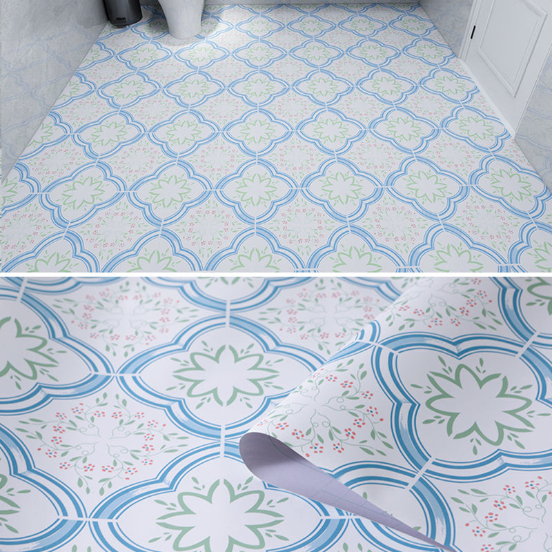 Modern Vinyl Floor Planks Peel and Stick Geometric Printed PVC Flooring