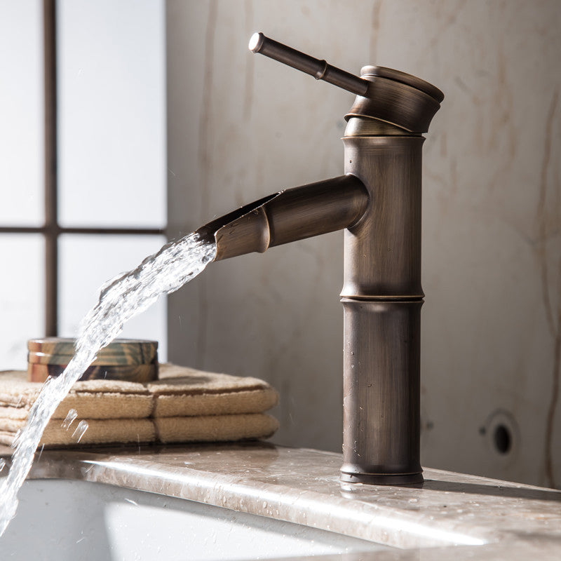 Farmhouse Style Vessel Sink Bathroom Faucet Circular Brass Faucet