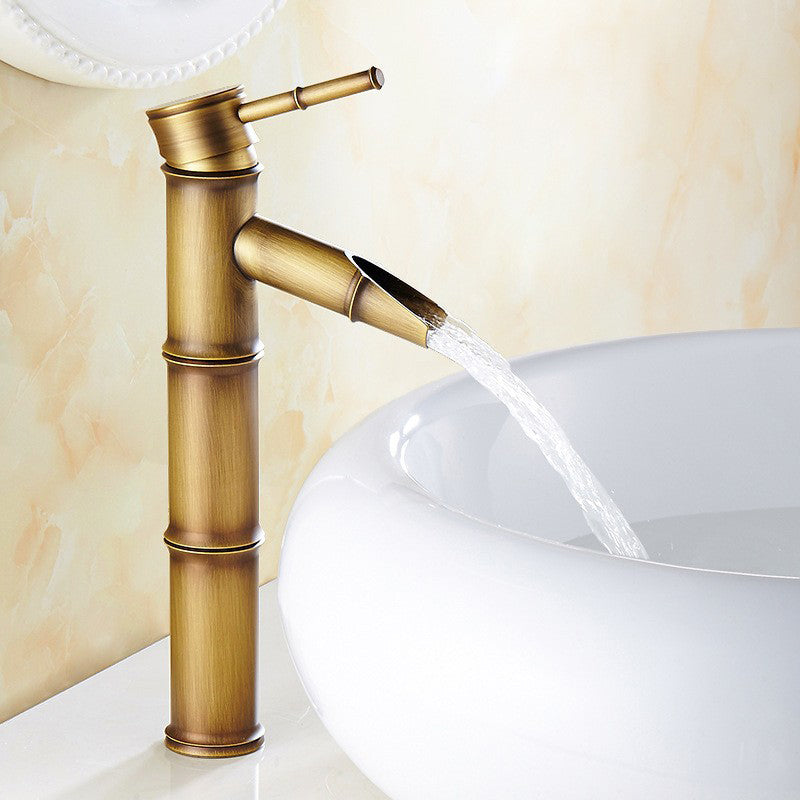 Farmhouse Style Vessel Sink Bathroom Faucet Circular Brass Faucet