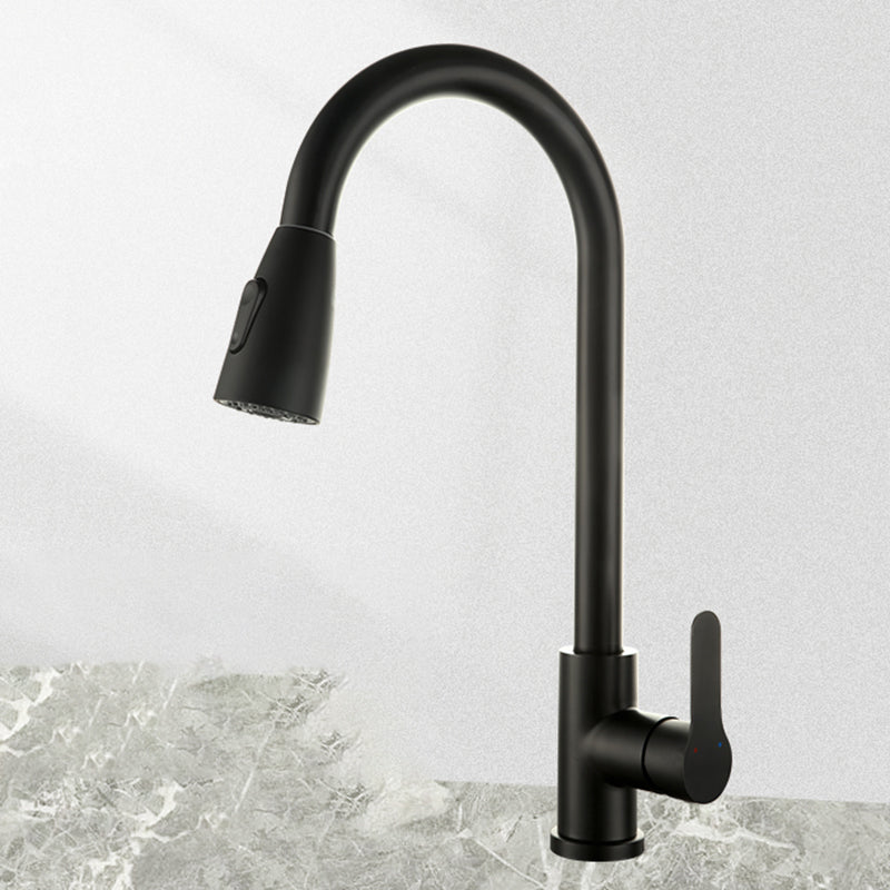 Modern Kitchen Faucet Pure Color Stainless Steel Kitchen Faucet