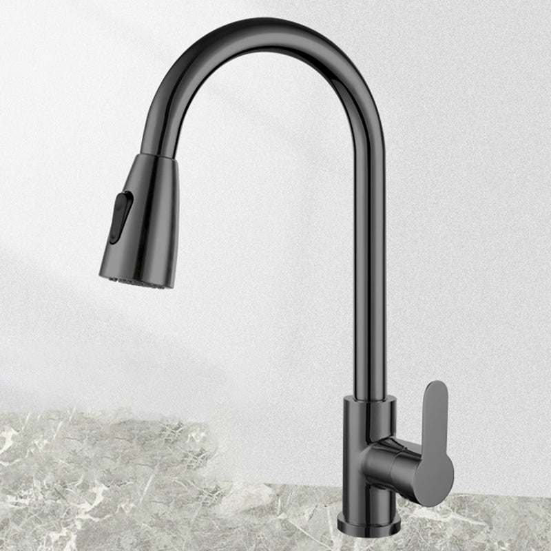 Modern Kitchen Faucet Pure Color Stainless Steel Kitchen Faucet