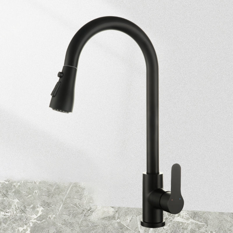 Modern Kitchen Faucet Pure Color Stainless Steel Kitchen Faucet