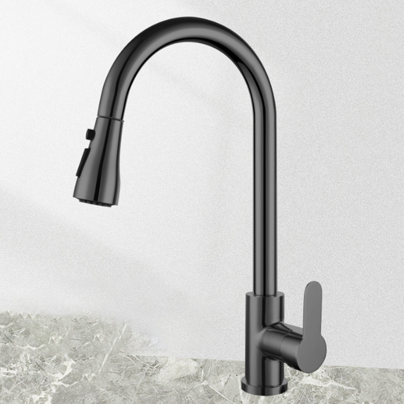 Modern Kitchen Faucet Pure Color Stainless Steel Kitchen Faucet