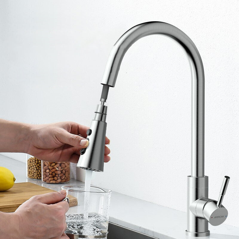 High Arch Kitchen Faucet Stainless Steel Kitchen Faucet with No Sensor