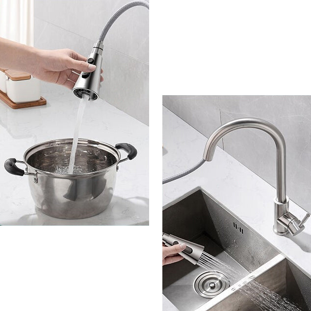 High Arch Kitchen Faucet Stainless Steel Kitchen Faucet with No Sensor