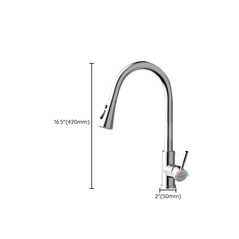 High Arch Kitchen Faucet Stainless Steel Kitchen Faucet with No Sensor