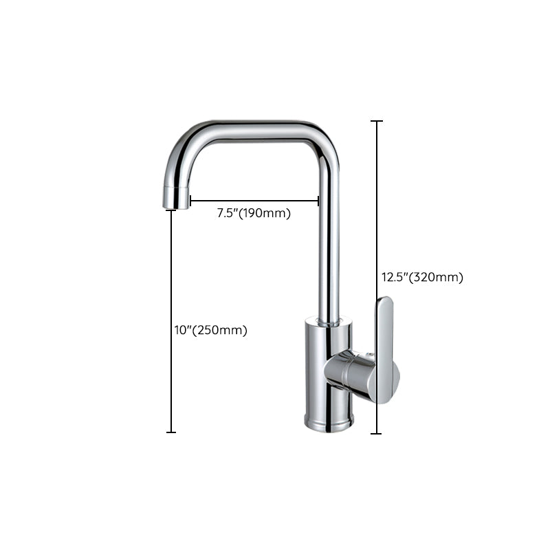 Metal Kitchen Faucet High Arch 1 Hole Kitchen Faucet with No Sensor