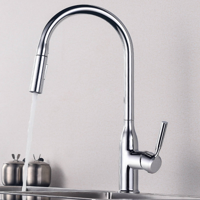 Classic Sink Faucet Metal Solid Color Standard Kitchen Faucet