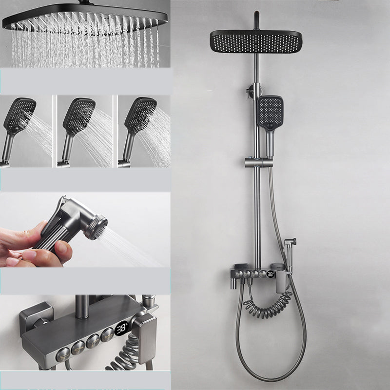 Shower Trim Square Massage Jet Handheld Shower Head Shower System