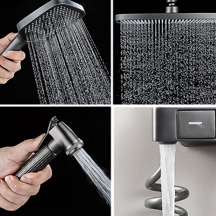 Shower Trim Square Massage Jet Handheld Shower Head Shower System