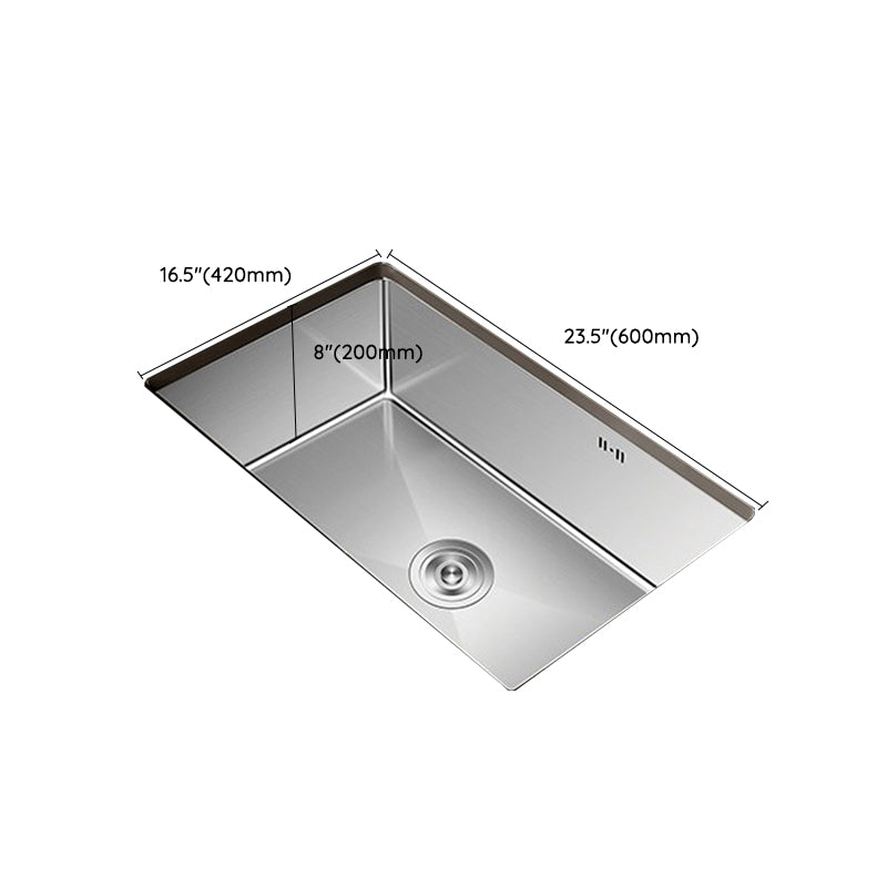 Single Bowl Kitchen Sink Stainless Steel Rectangular Undermount Kitchen Sink with Faucet