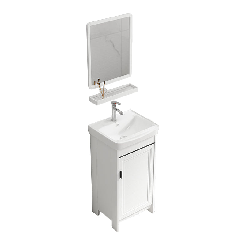 Bathroom Vanity Set Free Standing White Drawer Faucet Vanity with Mirror