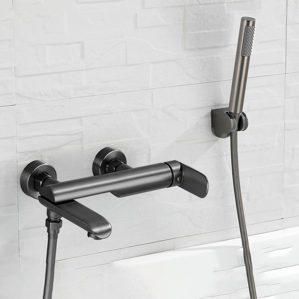 Contemporary Bathroom Faucet Wall Mounted Metal Tub Faucet Trim