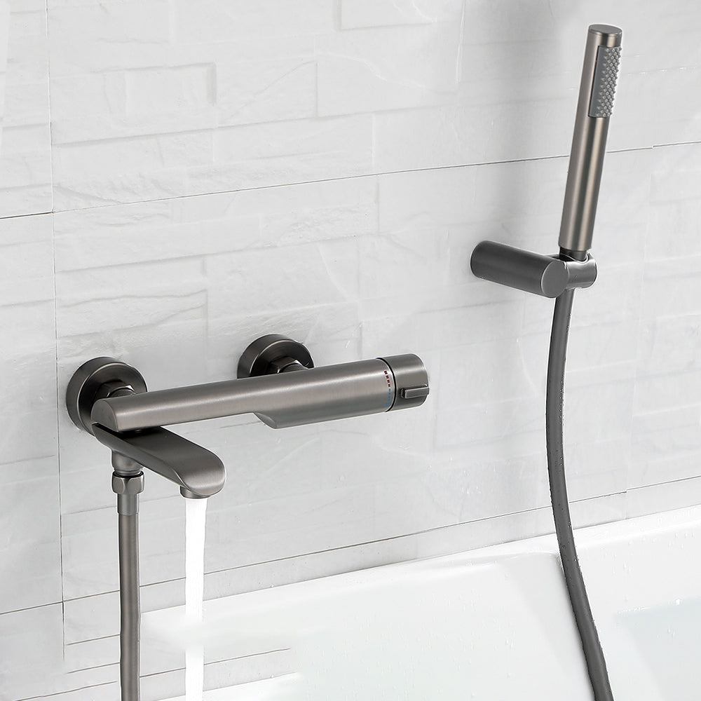 Contemporary Bathroom Faucet Wall Mounted Metal Tub Faucet Trim