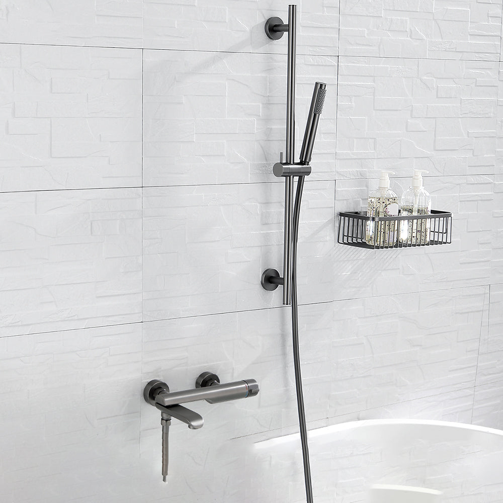 Contemporary Bathroom Faucet Wall Mounted Metal Tub Faucet Trim