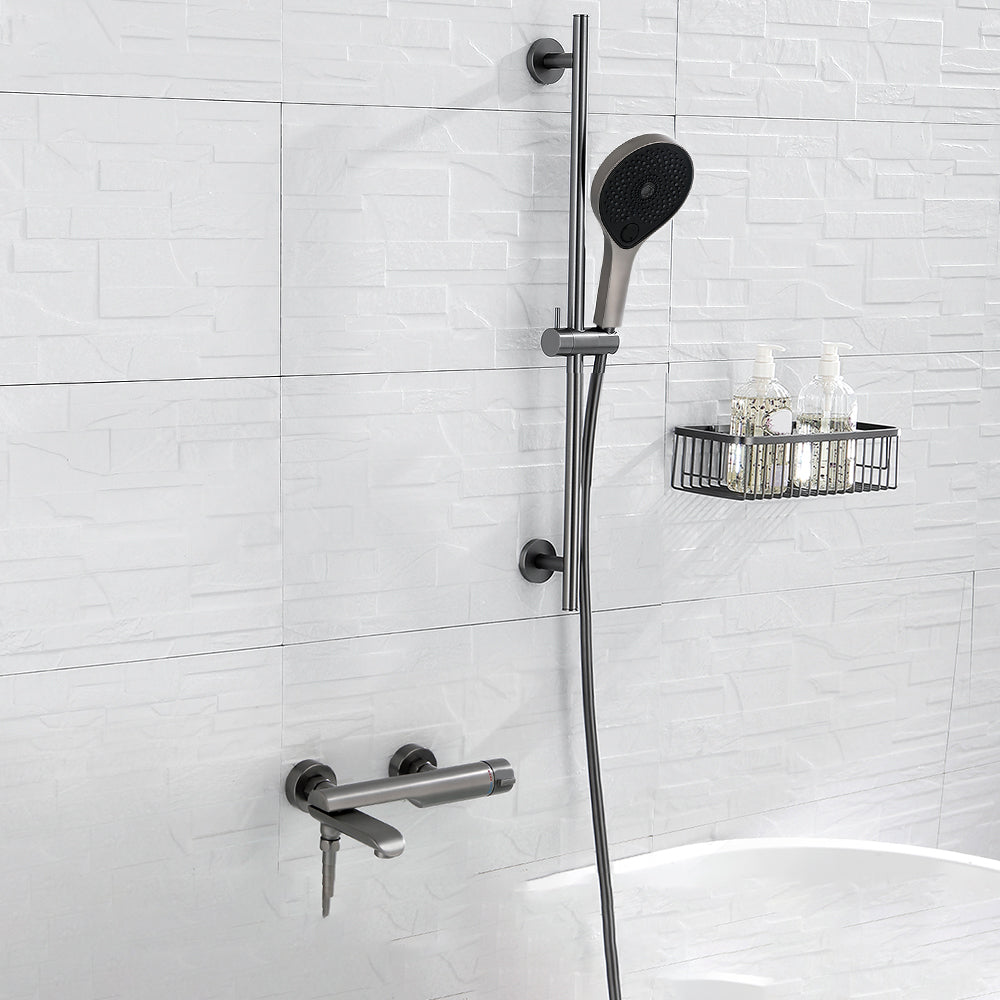 Contemporary Bathroom Faucet Wall Mounted Metal Tub Faucet Trim