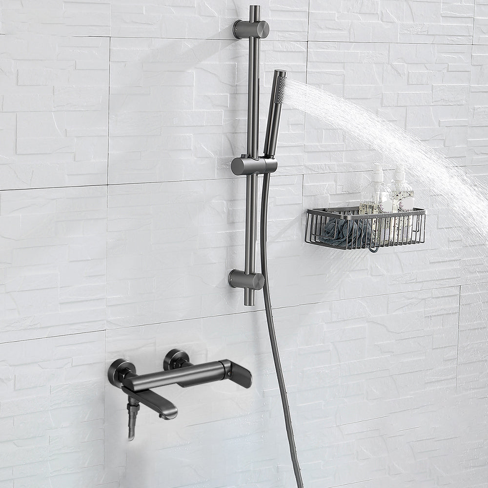 Contemporary Bathroom Faucet Wall Mounted Metal Tub Faucet Trim