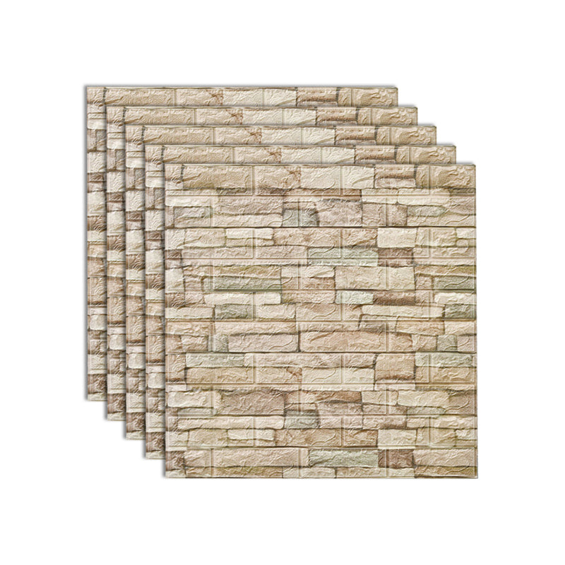 Industrial Wall Plank 3D Brick Bathroom Wall Panels Set of 5