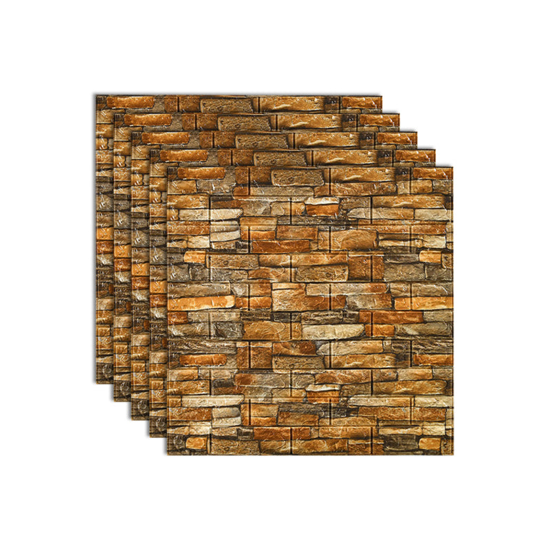 Industrial Wall Plank 3D Brick Bathroom Wall Panels Set of 5