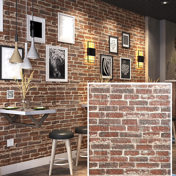 Industrial Wall Plank 3D Brick Bathroom Wall Panels Set of 5