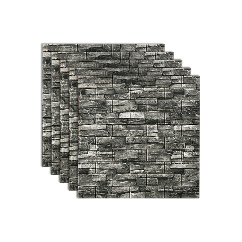 Industrial Wall Plank 3D Brick Bathroom Wall Panels Set of 5