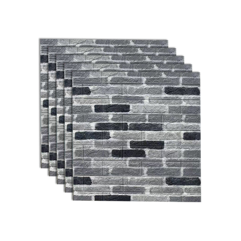 Industrial Wall Plank 3D Brick Bathroom Wall Panels Set of 5