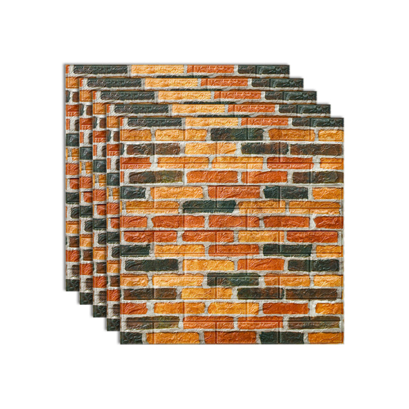 Industrial Wall Plank 3D Brick Bathroom Wall Panels Set of 5