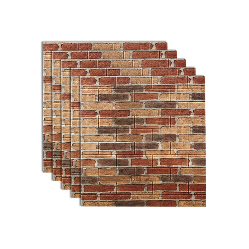 Industrial Wall Plank 3D Brick Bathroom Wall Panels Set of 5