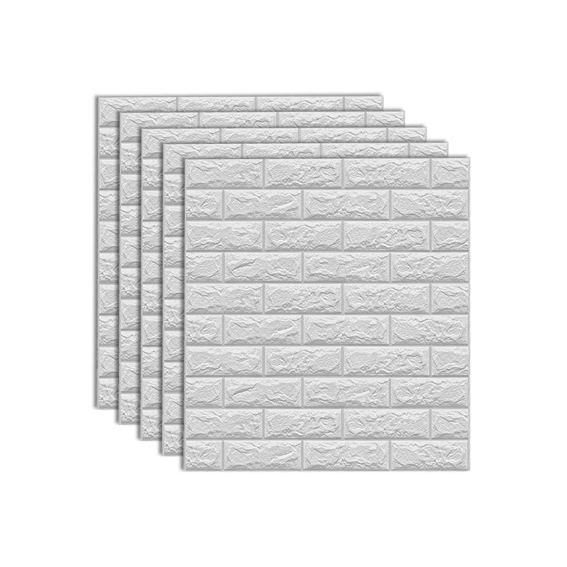 Industrial Wall Plank 3D Brick Bathroom Wall Panels Set of 5