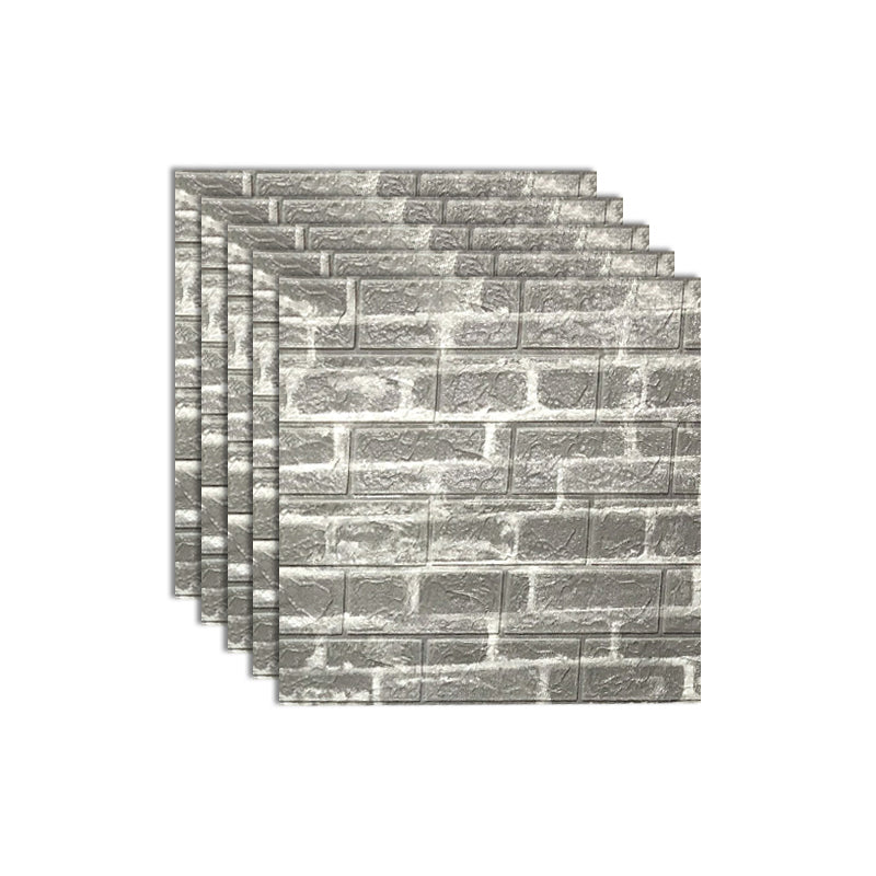 Industrial Wall Plank 3D Brick Bathroom Wall Panels Set of 5